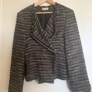 LOFT Open tweed blazer
